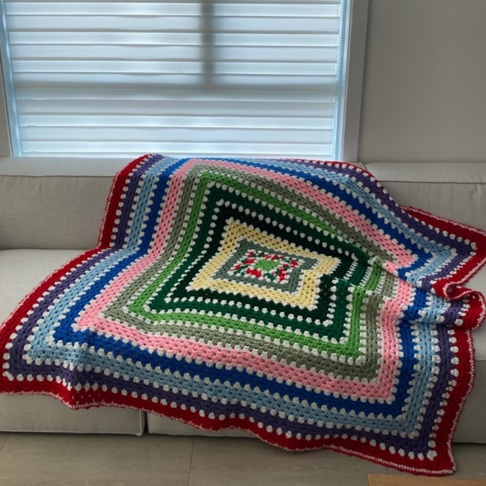 SOLD Crochet granny blanket